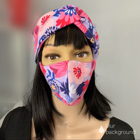 Handmade Turban Headband and Face Mask - Picture 1 of 3